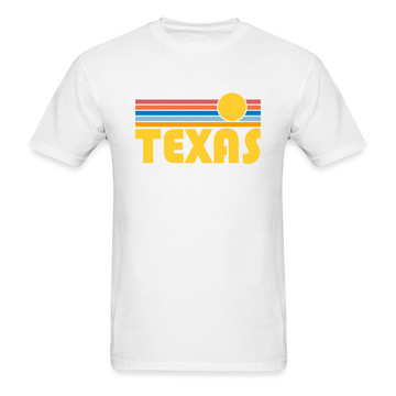 Texas Basic T-Shirt - Unisex Texas T Shirt Retro Sun - white
