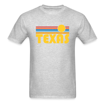 Texas Basic T-Shirt - Unisex Texas T Shirt Retro Sun - heather gray
