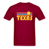 Texas Basic T-Shirt - Unisex Texas T Shirt Retro Sun - dark red