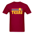 Texas Basic T-Shirt - Unisex Texas T Shirt Retro Sun - dark red