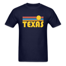 Texas Basic T-Shirt - Unisex Texas T Shirt Retro Sun - navy