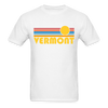 Vermont Basic T-Shirt - Unisex Vermont T Shirt Retro Sun - white