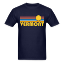 Vermont Basic T-Shirt - Unisex Vermont T Shirt Retro Sun - navy