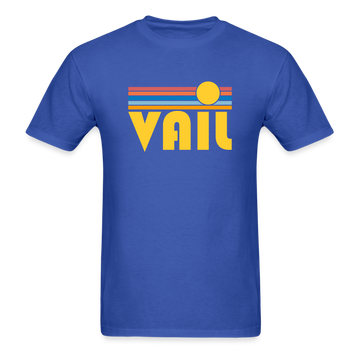 Vail, Colorado Basic T-Shirt - Unisex Vail T Shirt Retro Sun - royal blue