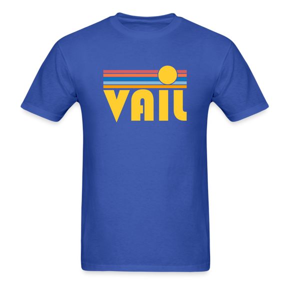 Vail, Colorado Basic T-Shirt - Unisex Vail T Shirt Retro Sun - royal blue