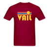 Vail, Colorado Basic T-Shirt - Unisex Vail T Shirt Retro Sun - dark red