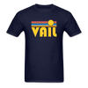 Vail, Colorado Basic T-Shirt - Unisex Vail T Shirt Retro Sun - navy
