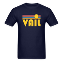 Vail, Colorado Basic T-Shirt - Unisex Vail T Shirt Retro Sun - navy