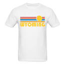 Wyoming Basic T-Shirt - Unisex Wyoming T Shirt Retro Sun - white