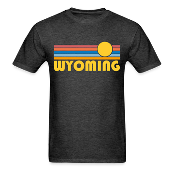 Wyoming Basic T-Shirt - Unisex Wyoming T Shirt Retro Sun - heather black