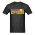 West Virginia Basic T-Shirt - Unisex West Virginia T Shirt Retro Sun - heather black