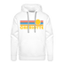 Premium Charlotte, North Carolina Hoodie - Retro Sun Premium Men's Charlotte Sweatshirt / Hoodie - white
