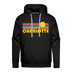 Premium Charlotte, North Carolina Hoodie - Retro Sun Premium Men's Charlotte Sweatshirt / Hoodie - black
