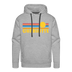 Premium Charlotte, North Carolina Hoodie - Retro Sun Premium Men's Charlotte Sweatshirt / Hoodie - heather grey