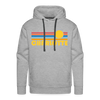Premium Charlotte, North Carolina Hoodie - Retro Sun Premium Men's Charlotte Sweatshirt / Hoodie - heather grey
