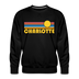 Premium Charlotte, North Carolina Sweatshirt - Retro Sun Premium Men's Charlotte Sweatshirt - black