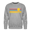 Premium Charlotte, North Carolina Sweatshirt - Retro Sun Premium Men's Charlotte Sweatshirt - heather grey