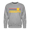 Premium Charlotte, North Carolina Sweatshirt - Retro Sun Premium Men's Charlotte Sweatshirt - heather grey