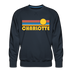 Premium Charlotte, North Carolina Sweatshirt - Retro Sun Premium Men's Charlotte Sweatshirt - navy