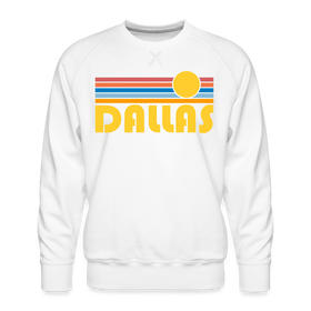 Premium Dallas, Texas Sweatshirt - Retro Sun Premium Men's Dallas Sweatshirt - white
