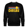 Premium Dallas, Texas Sweatshirt - Retro Sun Premium Men's Dallas Sweatshirt - black
