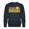 Premium Dallas, Texas Sweatshirt - Retro Sun Premium Men's Dallas Sweatshirt - navy