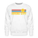 Premium Kansas City, Missouri Sweatshirt - Retro Sun Premium Men's Kansas City Sweatshirt - white