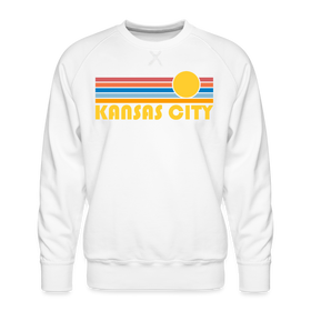 Premium Kansas City, Missouri Sweatshirt - Retro Sun Premium Men's Kansas City Sweatshirt - white