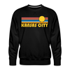 Premium Kansas City, Missouri Sweatshirt - Retro Sun Premium Men's Kansas City Sweatshirt - black