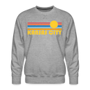 Premium Kansas City, Missouri Sweatshirt - Retro Sun Premium Men's Kansas City Sweatshirt - heather grey