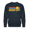 Premium Kansas City, Missouri Sweatshirt - Retro Sun Premium Men's Kansas City Sweatshirt - navy