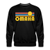 Premium Omaha, Nebraska Sweatshirt - Retro Sun Premium Men's Omaha Sweatshirt - black