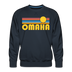 Premium Omaha, Nebraska Sweatshirt - Retro Sun Premium Men's Omaha Sweatshirt - navy