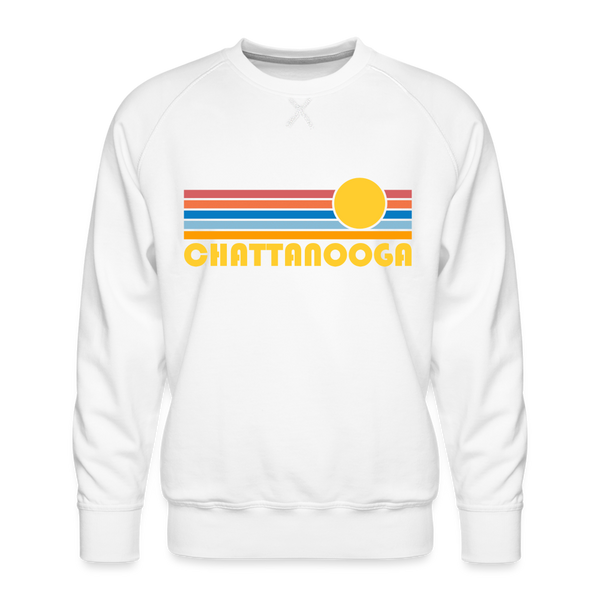 Premium Chattanooga, Tennessee Sweatshirt - Retro Sun Premium Men's Chattanooga Sweatshirt - white