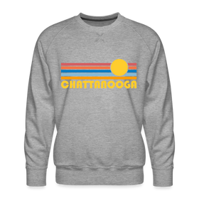 Premium Chattanooga, Tennessee Sweatshirt - Retro Sun Premium Men's Chattanooga Sweatshirt - heather grey