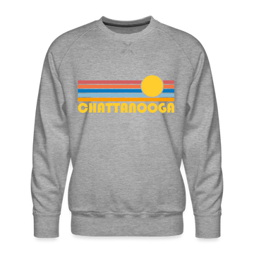Premium Chattanooga, Tennessee Sweatshirt - Retro Sun Premium Men's Chattanooga Sweatshirt - heather grey