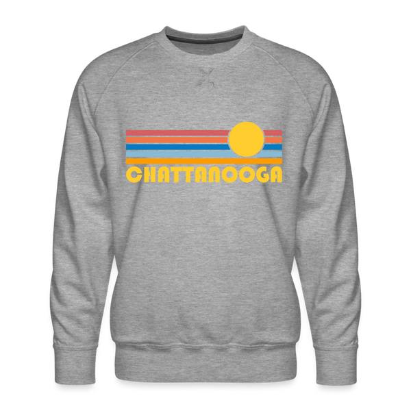 Premium Chattanooga, Tennessee Sweatshirt - Retro Sun Premium Men's Chattanooga Sweatshirt - heather grey