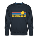 Premium Chattanooga, Tennessee Sweatshirt - Retro Sun Premium Men's Chattanooga Sweatshirt - navy