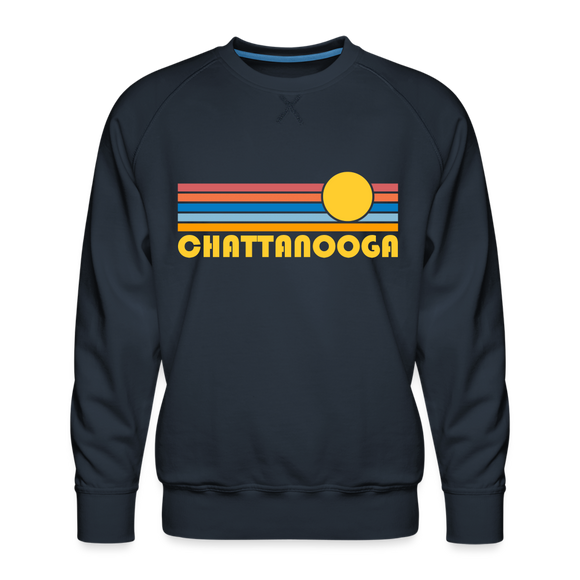 Premium Chattanooga, Tennessee Sweatshirt - Retro Sun Premium Men's Chattanooga Sweatshirt - navy