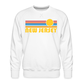 Premium New Jersey Sweatshirt - Retro Sun Premium Men's New Jersey Sweatshirt - white