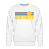 Premium New Jersey Sweatshirt - Retro Sun Premium Men's New Jersey Sweatshirt - white