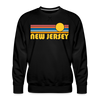 Premium New Jersey Sweatshirt - Retro Sun Premium Men's New Jersey Sweatshirt - black