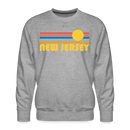 Premium New Jersey Sweatshirt - Retro Sun Premium Men's New Jersey Sweatshirt - heather grey