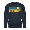 Premium New Jersey Sweatshirt - Retro Sun Premium Men's New Jersey Sweatshirt - navy