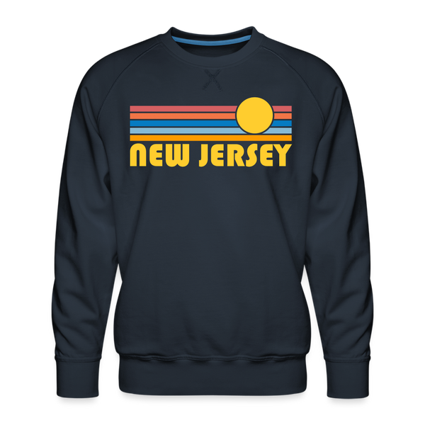 Premium New Jersey Sweatshirt - Retro Sun Premium Men's New Jersey Sweatshirt - navy