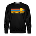Premium Salt Lake City, Utah Sweatshirt - Retro Sun Premium Men's Salt Lake City Sweatshirt - black