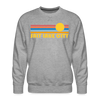 Premium Salt Lake City, Utah Sweatshirt - Retro Sun Premium Men's Salt Lake City Sweatshirt - heather grey