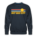 Premium Salt Lake City, Utah Sweatshirt - Retro Sun Premium Men's Salt Lake City Sweatshirt - navy