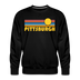 Premium Pittsburgh, Pennsylvania Sweatshirt - Retro Sun Premium Men's Pittsburgh Sweatshirt - black