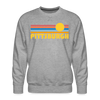 Premium Pittsburgh, Pennsylvania Sweatshirt - Retro Sun Premium Men's Pittsburgh Sweatshirt - heather grey